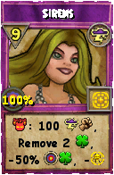 Wizard101 Storm spell card: Sirens, Spell ID 4573