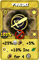 Wizard101 Star spell card: Virulence, Spell ID 4590