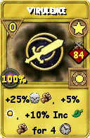 Wizard101 Star spell card: Virulence, Spell ID 4615