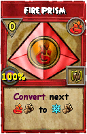 Wizard101 Fire spell card: Fire Prism, Spell ID 4621