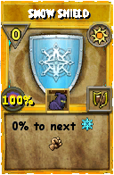 Wizard101 Sun spell card: Snow Shield, Spell ID 4642