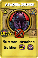Wizard101 Myth spell card: Arachna Soldier, Spell ID 4649
