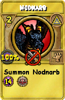 Wizard101 Myth spell card: Nodnarb, Spell ID 4655