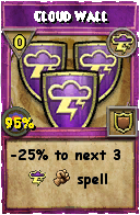 Wizard101 Storm spell card: Cloud Wall, Spell ID 4657