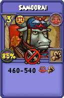 Wizard101 Balance spell card: Samoorai, Spell ID 4658