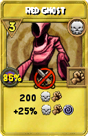 Wizard101 Death spell card: Red Ghost, Spell ID 4662