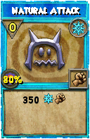 Wizard101 Ice spell card: Natural Attack, Spell ID 4663