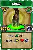Wizard101 Life spell card: Stomp, Spell ID 4669