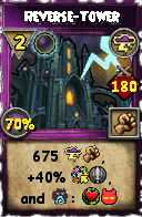 Wizard101 Storm spell card: Reverse-Tower, Spell ID 4701