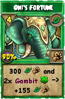 Wizard101 Life spell card: Oni's Fortune, Spell ID 4713