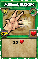 Wizard101 Life spell card: Minimal Blessing, Spell ID 4721