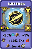 Wizard101 Star spell card: Sleet Storm, Spell ID 4736