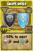Wizard101 Myth spell card: Grave Shield, Spell ID 4739