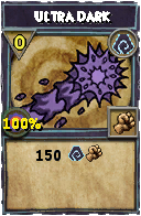 Wizard101 Shadow spell card: Ultra Dark, Spell ID 4764