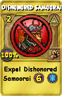 Wizard101 Myth spell card: Dishonored Samoorai, Spell ID 4769