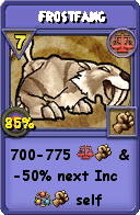 Wizard101 Balance spell card: Frostfang, Spell ID 4783