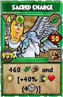 Wizard101 Life spell card: Sacred Charge, Spell ID 4790