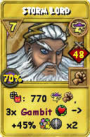 Wizard101 Storm spell card: Storm Lord, Spell ID 4798