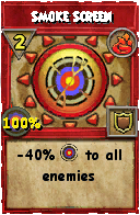 Wizard101 Fire spell card: Smoke Screen, Spell ID 4801