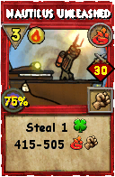 Wizard101 Fire spell card: Nautilus Unleashed, Spell ID 4808