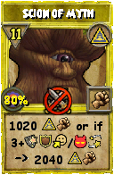Wizard101 Myth spell card: Scion of Myth, Spell ID 4811