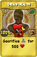 Wizard101 Life spell card: Drain Health, Spell ID 4816