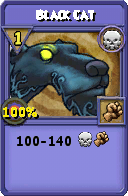 Wizard101 Death spell card: Black Cat, Spell ID 4818