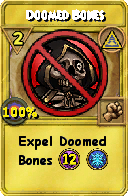 Wizard101 Myth spell card: Doomed Bones, Spell ID 4828