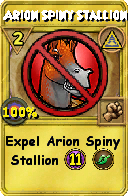 Wizard101 Myth spell card: Arion Spiny Stallion, Spell ID 4829