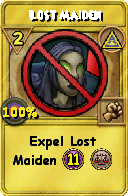 Wizard101 Myth spell card: Lost Maiden, Spell ID 4831