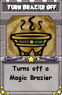Wizard101 School 16 spell card: Turn Brazier Off, Spell ID 4835