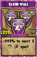 Wizard101 Storm spell card: Cloud Wall, Spell ID 4838