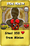 Wizard101 Death spell card: Steal Health, Spell ID 4845