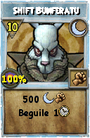 Wizard101 Moon spell card: Shift Bunferatu, Spell ID 4857