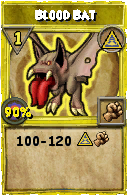 Wizard101 Myth spell card: Blood Bat, Spell ID 4881