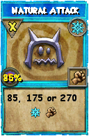 Wizard101 Ice spell card: Natural Attack, Spell ID 4888