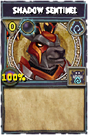 Wizard101 Shadow spell card: Shadow Sentinel, Spell ID 4910
