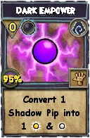 Wizard101 Shadow spell card: Dark Empower, Spell ID 4923