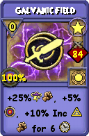 Wizard101 Star spell card: Galvanic Field, Spell ID 4925