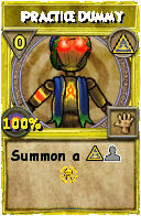 Wizard101 Myth spell card: Practice Dummy, Spell ID 4935