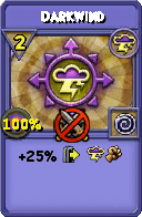 Wizard101 Storm spell card: Darkwind, Spell ID 4940