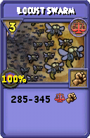 Wizard101 Balance spell card: Locust Swarm, Spell ID 4941