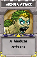Wizard101 School 16 spell card: Medusa Attack, Spell ID 4942