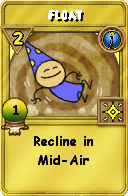 Wizard101 Cantrips spell card: Float, Spell ID 4943