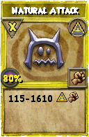 Wizard101 Myth spell card: Natural Attack, Spell ID 4955