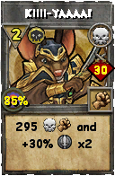 Wizard101 Death spell card: Kiiii-yaaaa!, Spell ID 4957