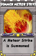 Wizard101 School 16 spell card: Summon Meteor Strike, Spell ID 4961