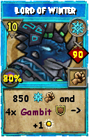 Wizard101 Ice spell card: Lord of Winter, Spell ID 4963