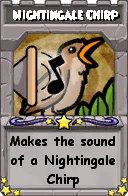 Wizard101 School 16 spell card: Nightingale Chirp, Spell ID 4973