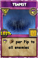 Wizard101 Storm spell card: Tempest, Spell ID 4975